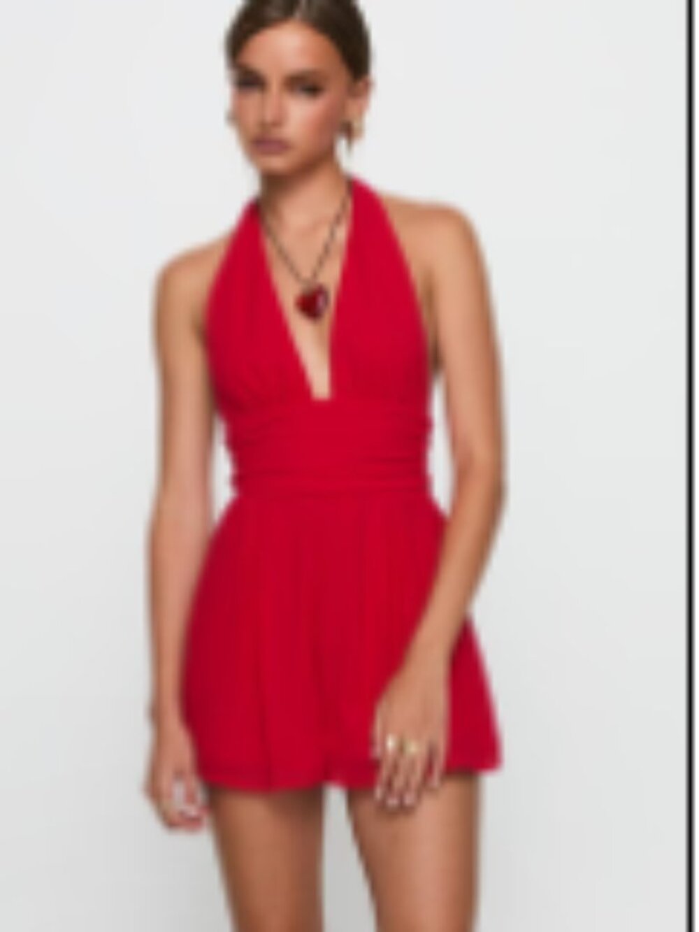 Princess Polly Got Me Started Romper red